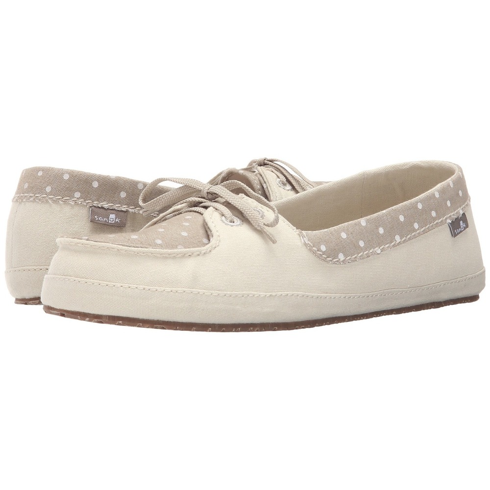 NEW Sanuk Drop It Like Its Yacht Ivory Size 6 Sidewalk Surfer Shoes Loafer